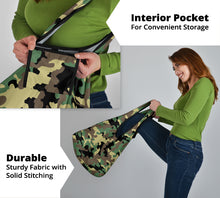 Load image into Gallery viewer, Green Camouflage Reusable Grocery Shopping Bags Pack of 3