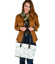 Load image into Gallery viewer, White With Retro Wildflower Pattern Tote Bag
