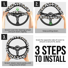 Load image into Gallery viewer, Snow Leopard Steering Wheel Cover