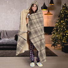 Load image into Gallery viewer, Brown and Tan Hooded Blanket With Tan Sherpa Lining