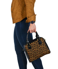 Load image into Gallery viewer, Leopard Print Vegan Leather Handbag With Shoulder Strap