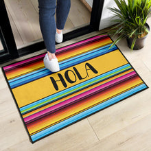 Load image into Gallery viewer, Hola Doormat With Colorful Serape Mexican Style Pattern