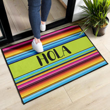 Load image into Gallery viewer, Hola Doormat With Colorful Serape Mexican Style Pattern