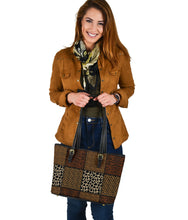 Load image into Gallery viewer, Patchwork Animal Print Pattern Vegan Leather Tote Bag