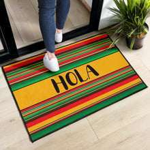 Load image into Gallery viewer, Hola Red Green and Yellow Serape Style Door Mat
