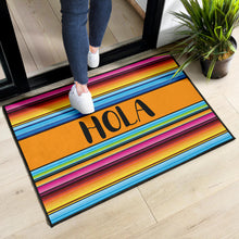 Load image into Gallery viewer, Hola Doormat With Colorful Serape Mexican Style Pattern