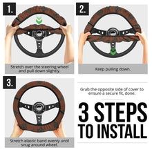 Load image into Gallery viewer, Brown and Turquoise Aztec Steering Wheel