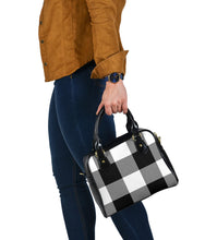 Load image into Gallery viewer, Buffalo Plaid Hand Bags Black With White or Red
