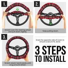 Load image into Gallery viewer, Plaid Steering wheel Covers