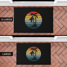 Load image into Gallery viewer, Palm Tree Retro Sunset Doormat With Two Trees