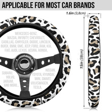 Load image into Gallery viewer, Snow Leopard Steering Wheel Cover