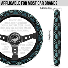 Load image into Gallery viewer, Turquoise Tribal Cactus Steering Wheel Cover