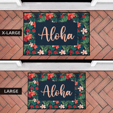 Load image into Gallery viewer, Aloha Hawaiian Tropical Flower Door Mat Colorful