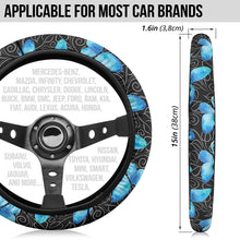 Load image into Gallery viewer, Black and White Vine Steering Wheel Cover