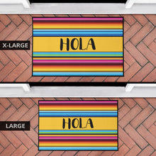 Load image into Gallery viewer, Hola Doormat With Colorful Serape Mexican Style Pattern