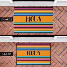 Load image into Gallery viewer, Hola Doormat With Colorful Serape Mexican Style Pattern