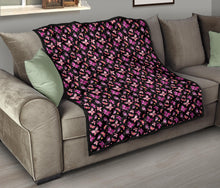 Load image into Gallery viewer, Black With Colorful Butterfly Pattern Quilt