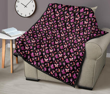 Load image into Gallery viewer, Black With Colorful Butterfly Pattern Quilt