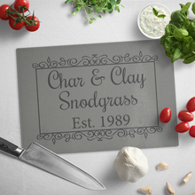 Load image into Gallery viewer, Char & Clay Anniversary Glass Cutting Board
