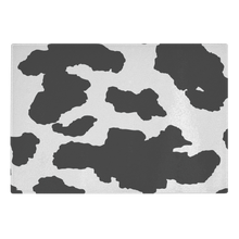 Load image into Gallery viewer, Cow Hide Glass Tempered Glass Cutting Board Farmhouse Kitchen Decor