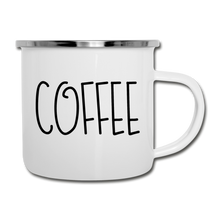 Load image into Gallery viewer, Coffee / Wine Enamel Camper Mug - white