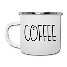 Load image into Gallery viewer, Coffee Camper Mug White Enamel Mug - white