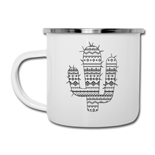 Load image into Gallery viewer, Cactus White Enamel Camping Mug - white