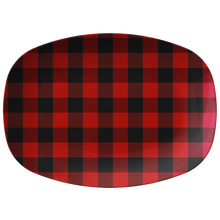 Load image into Gallery viewer, Red Buffalo Plaid Serving Platter ThermoSāf® Polymer BPA FREE
