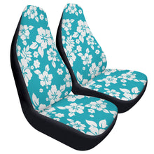 Load image into Gallery viewer, Teal Hibiscus Car Seat Covers (2 Pcs) POP
