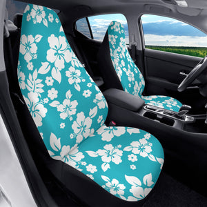 Teal Hibiscus Car Seat Covers (2 Pcs) POP