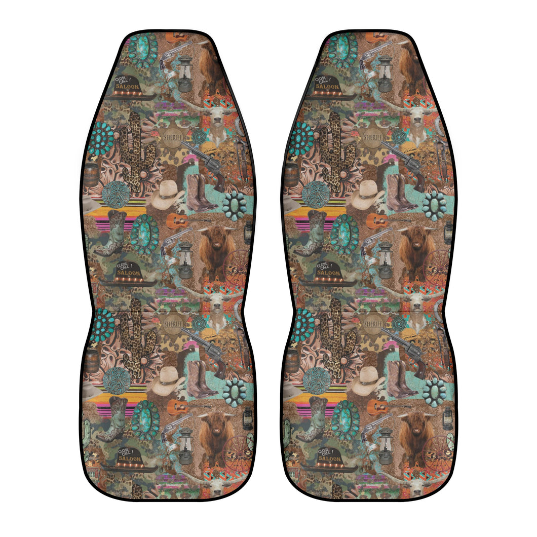 Funky Western Car Seat Covers (2 Pcs)