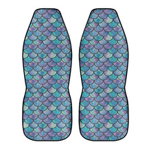 Load image into Gallery viewer, Teal Purple Mermaid Scale Car Seat Covers (2 Pcs)
