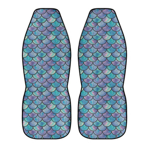 Teal Purple Mermaid Scale Car Seat Covers (2 Pcs)