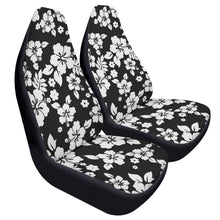 Load image into Gallery viewer, Black and White Hibiscus Car Seat Covers (2 Pcs)
