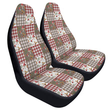 Load image into Gallery viewer, Mushroom plaid patchwork Car Seat Covers (2 Pcs)
