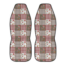 Load image into Gallery viewer, Mushroom plaid patchwork Car Seat Covers (2 Pcs)
