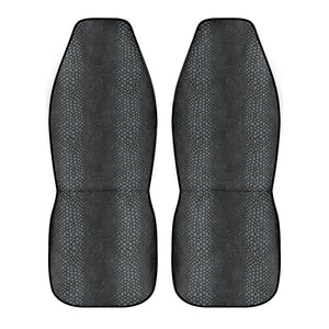 Gray and Black Reptile Skin Car Seat Covers (2 Pcs)