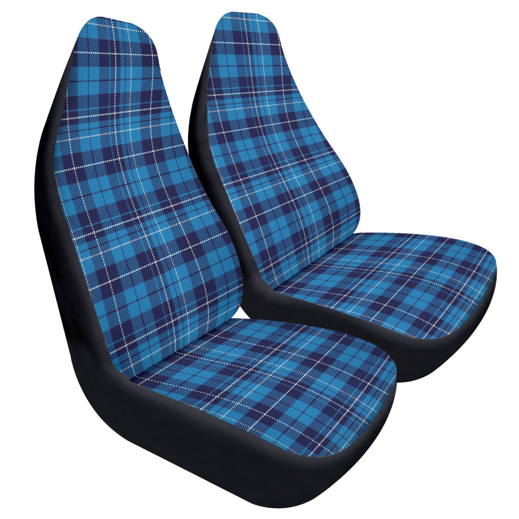 Blue Plaid Car Seat Covers (2 Pcs)