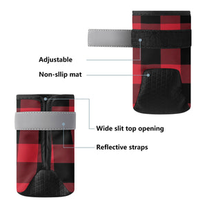 Red Buffalo Plaid Non Slip Dog Socks