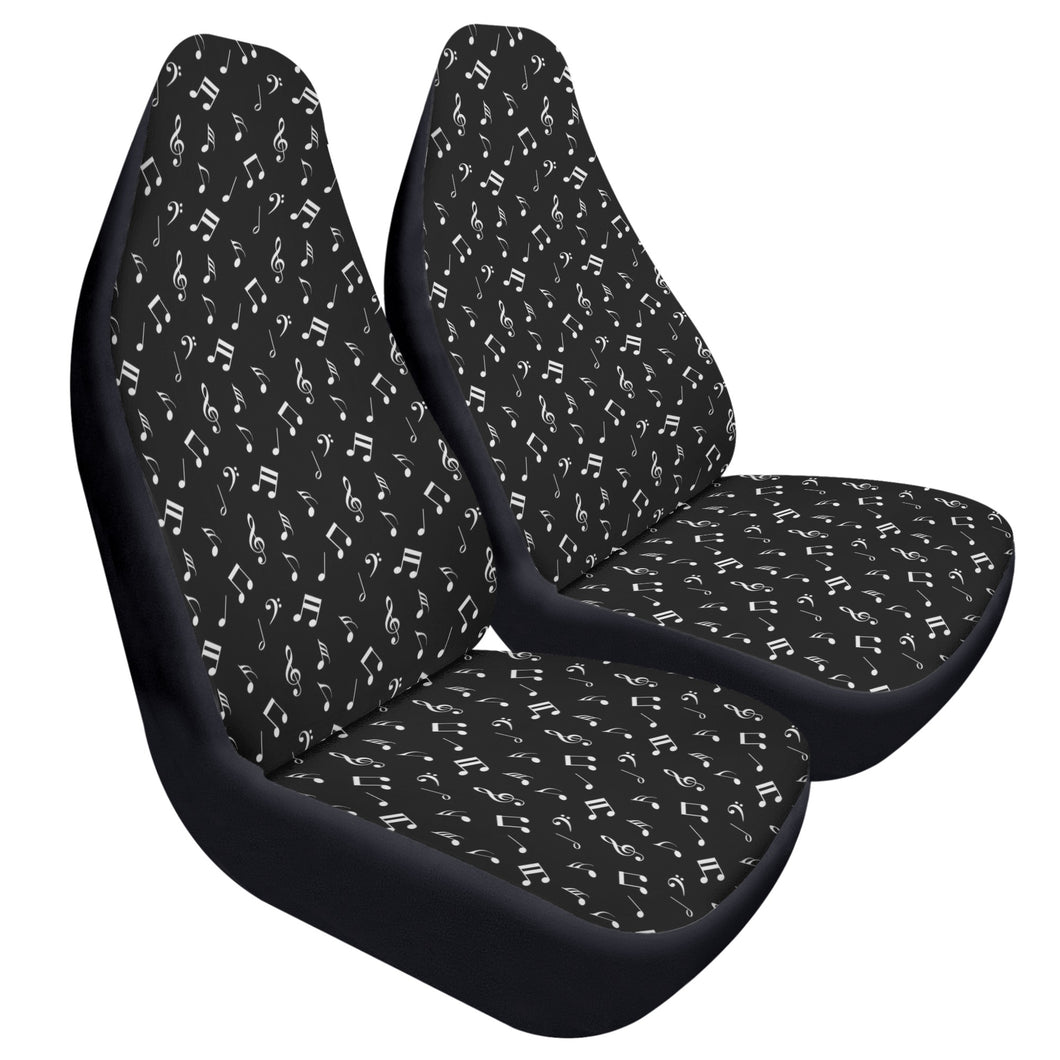 Music Notes Car Seat Covers (2 Pcs)