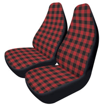 Load image into Gallery viewer, Red and Black Buffalo Plaid Car Seat Covers (2 Pcs)
