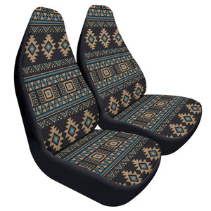 Tan, Turquoise Tribal Ethnic Car Seat Covers Set