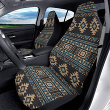Load image into Gallery viewer, Tan, Turquoise Tribal Ethnic Car Seat Covers Set

