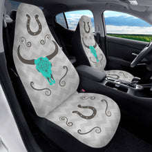 Load image into Gallery viewer, Chevron Cow Skull Front Car Seat Covers
