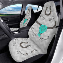 Load image into Gallery viewer, Chevron Cow Skull Front Car Seat Covers
