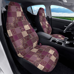 Purple Patchwork Front Car Seat Covers