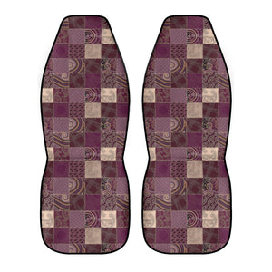 Purple Patchwork Front Car Seat Covers