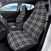 Load image into Gallery viewer, Gray Plaid Car Seat Covers (2 Pcs) Tartan Design
