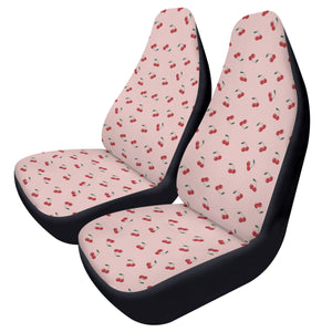 Pink With Red Cherries Car Seat Covers (2 Pcs)