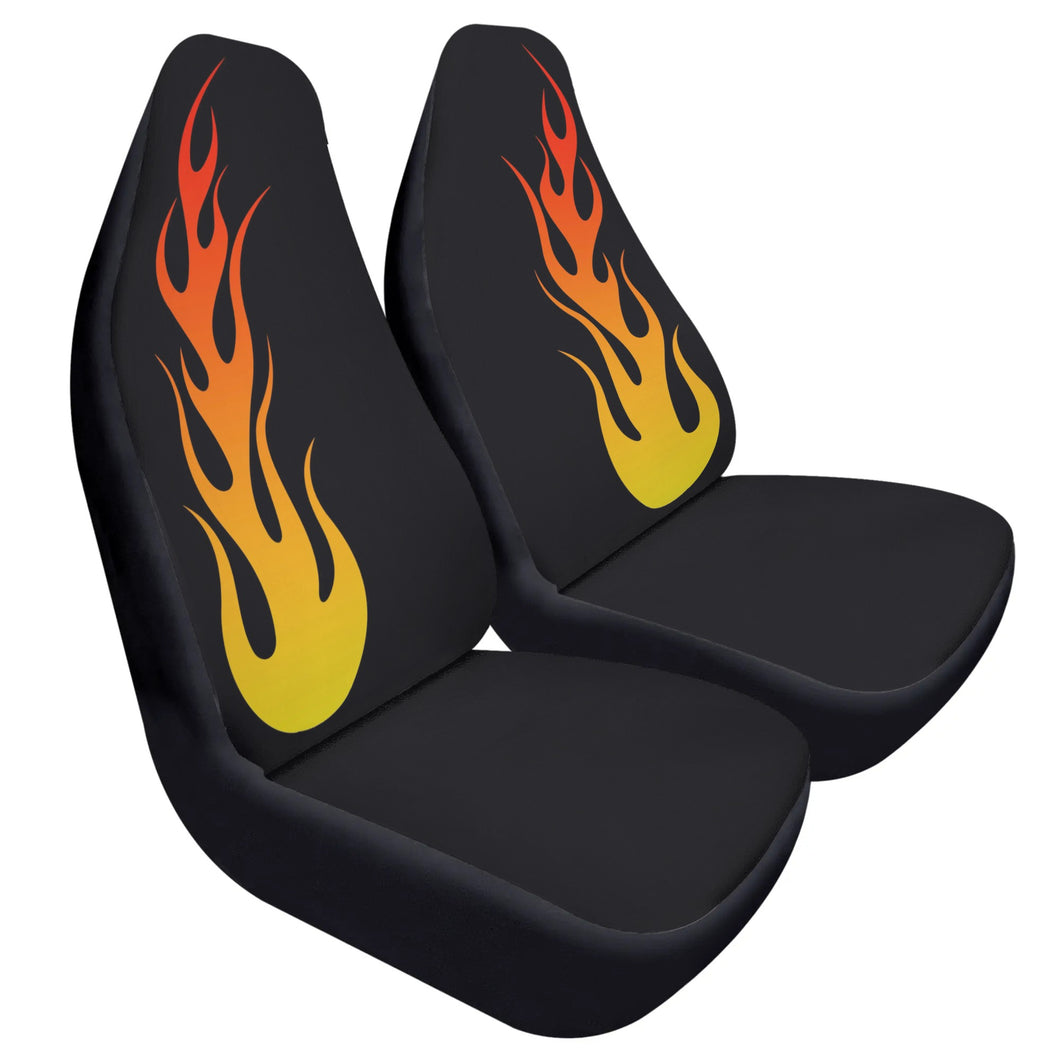 Flames on Car Seat Covers (2 Pcs)